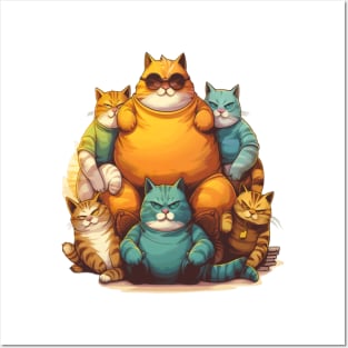 CATS FAMILY PHOTO Posters and Art